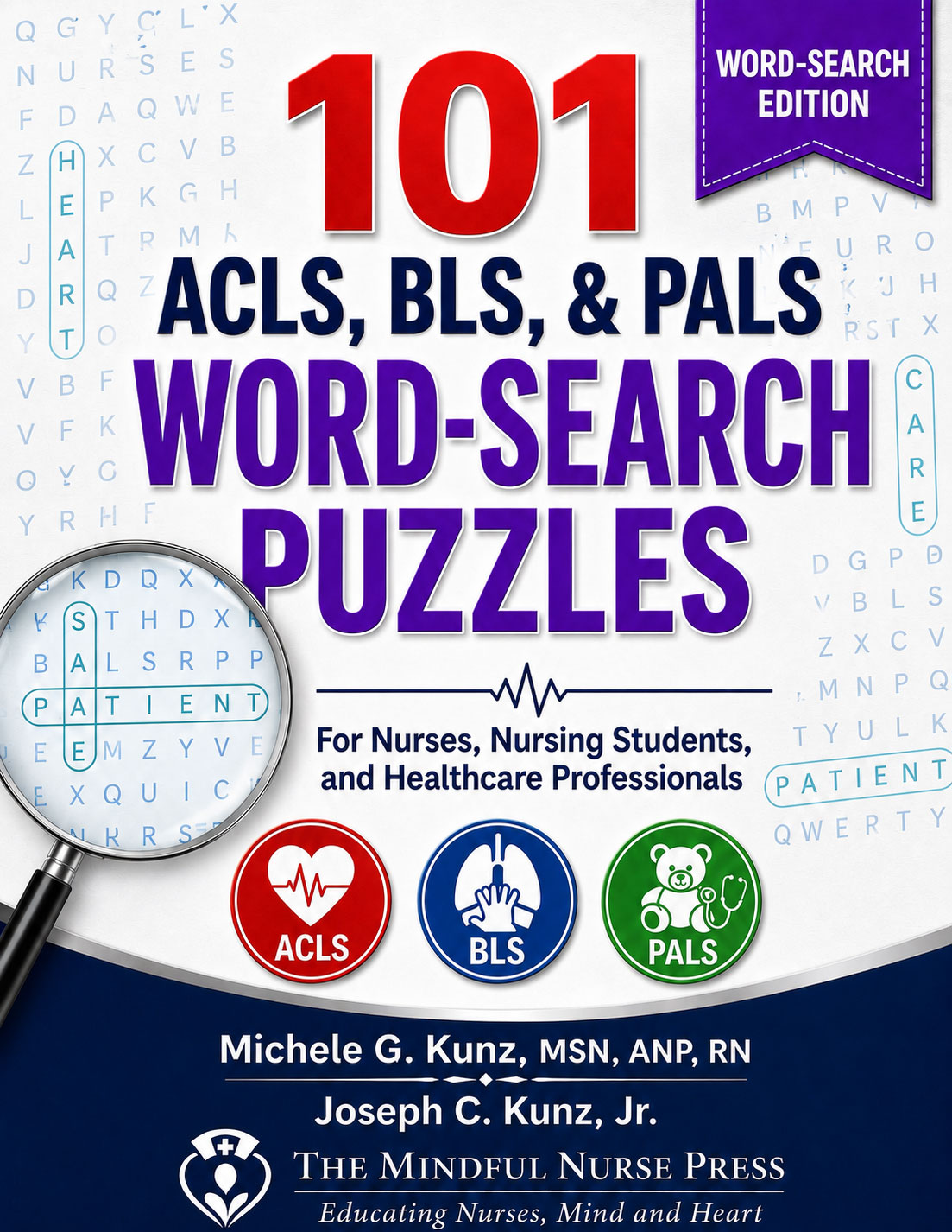 101 ACLS, BLS, and PALS Word-Search Puzzles book cover