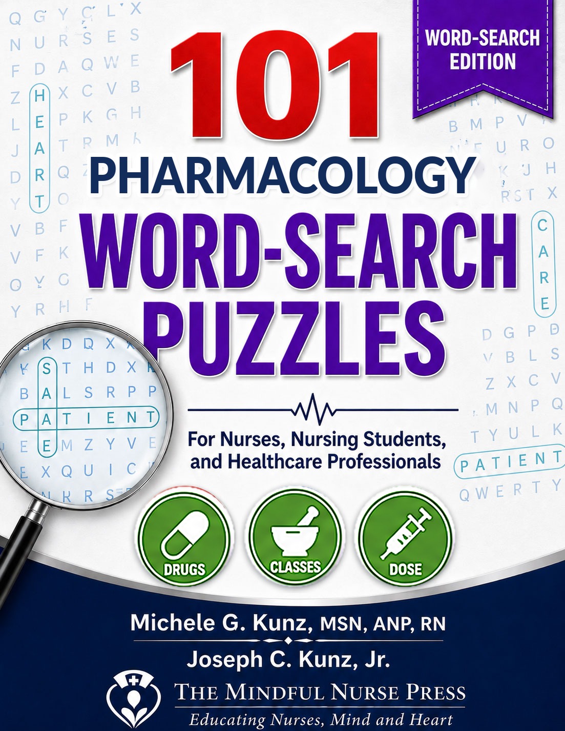101 Pharmacology Word-Search Puzzles book cover